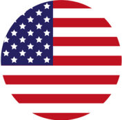 USA Flag Round Icon
